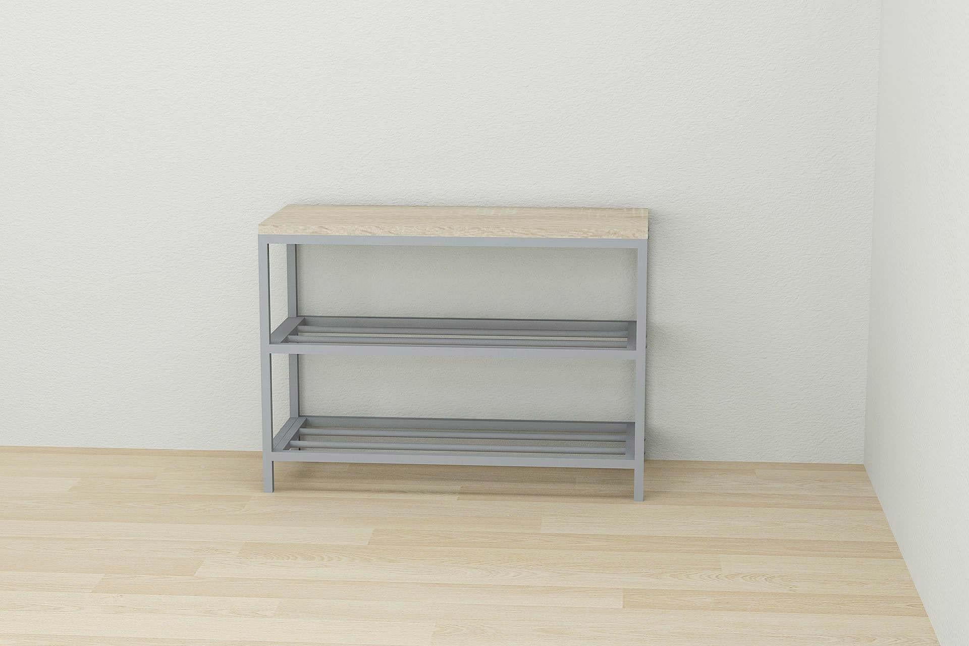 Банкетка универсальная Ferrum-decor Слайм ДСП 16 мм 45x63x26 см Серый/Дуб Сонома (FRD-104082)