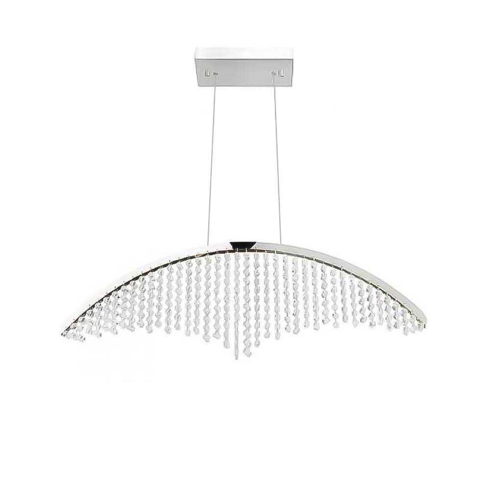 Люстра подвесная светодиодная HOROZ ELECTRIC VOYAGER-24 24W Led 4000К нейтральный свет Хром