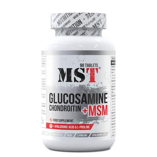 Глюкозамин и хондроитин MST Chondroitin Glucosamine MSM Hyaluronic Acid L-Proline 90 tab (MS-16098)