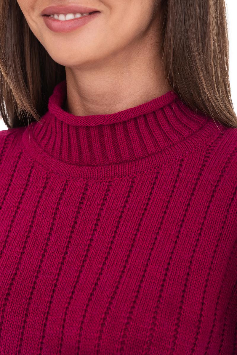 Джемпер с воротником-стойкой SVTR р. 50-52 Малиновый (557) - фото 6 Джемпер с воротником-стойкой SVTR р. 50-52 Малиновый (557) - фото 6