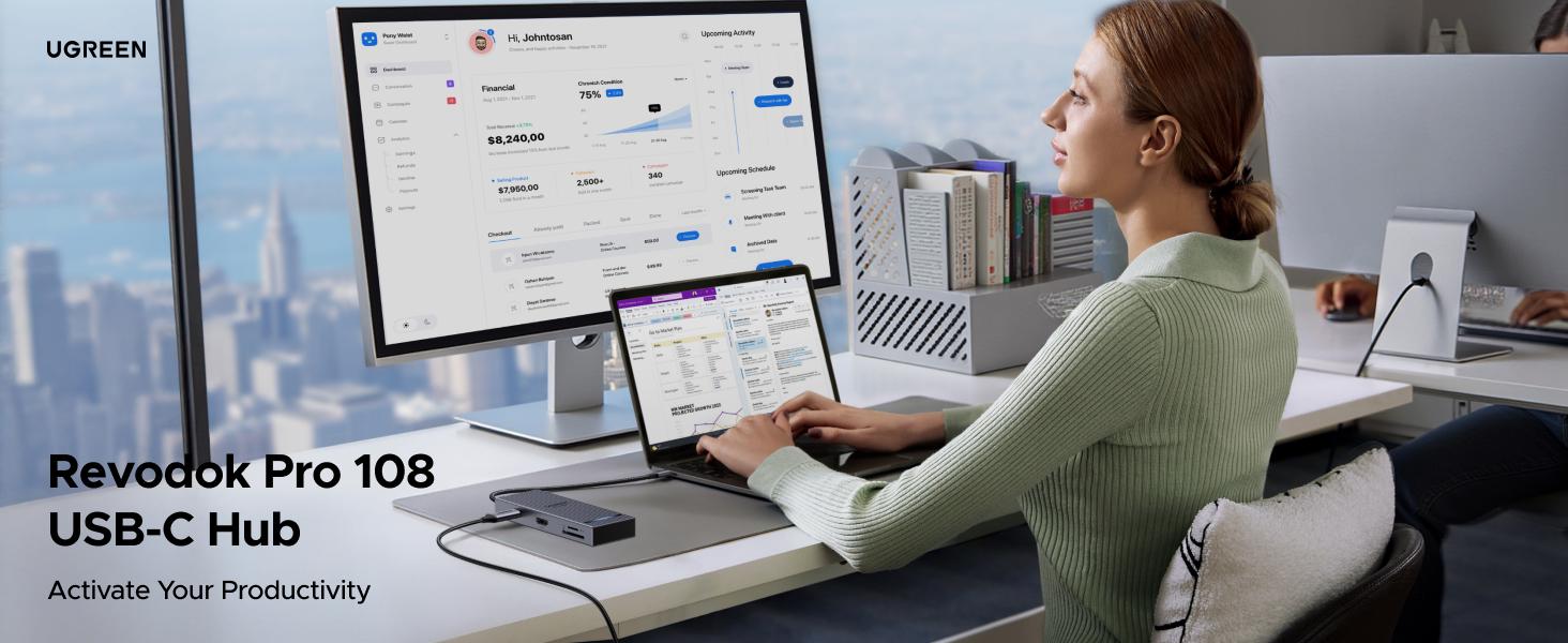 Концентратор UGREEN 8в1 Revodok Pro с HDMI 4K при 60 Гц/10 Гбит/с SD/TF со скоростью 170 МБ/с 100 Вт Grey (75027) - фото 7 Концентратор UGREEN 8в1 Revodok Pro с HDMI 4K при 60 Гц/10 Гбит/с SD/TF со скоростью 170 МБ/с 100 Вт Grey (75027) - фото 7