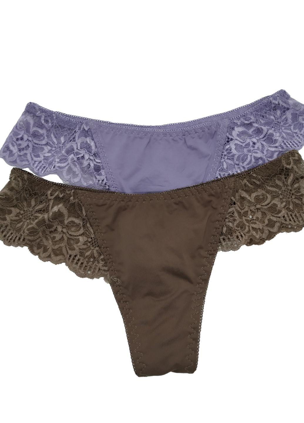 Набор женских трусиков-стрингов Biweier №2 335-44 L р. 44 2 шт. Комбинированный