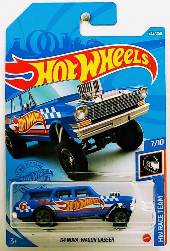 Игрушечная машинка Hot Wheels 64 Nova Wagon Gasser 2021 Race Team №232 (GRY24)