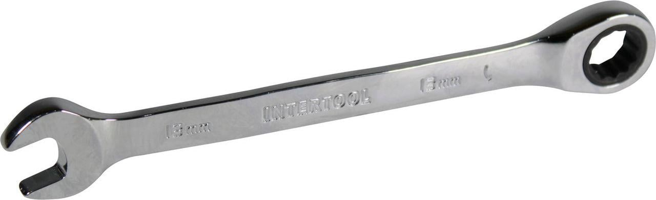 Ключ ріжково-накидний Intertool з тріскачкою 13 мм (XT-1353)