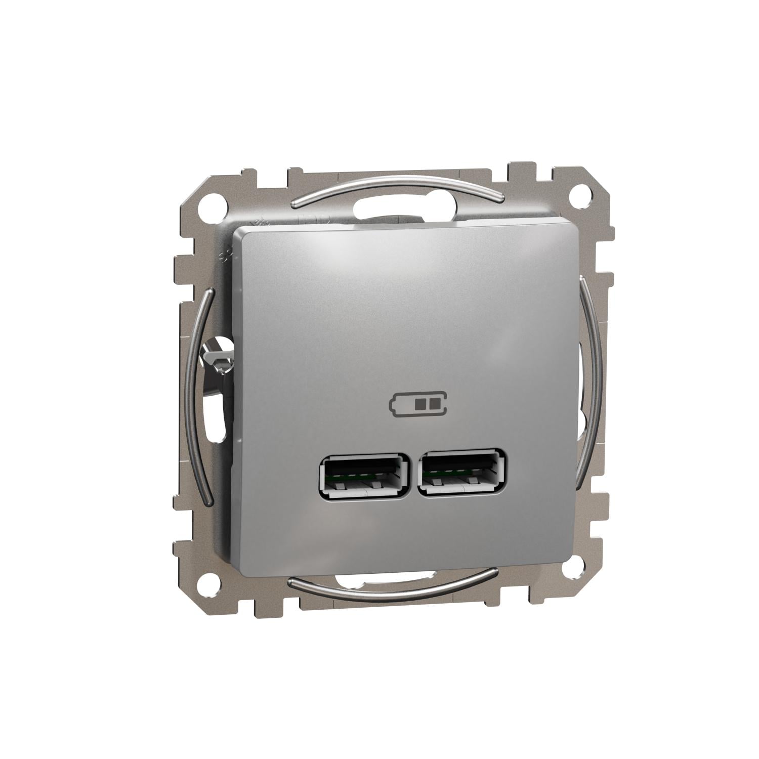Розетка USB Schneider Electric Sedna Design 2,1A Алюминий (SDD113401)