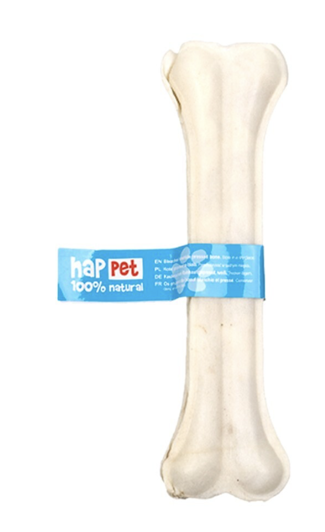 Кость для собак кальцинированная Happet 100% natural из коровьей кожи 25 см 1 шт. (PB27 5907708631107)