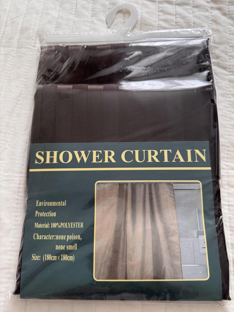 Штора для ванной Chaoya текстильная 180х180 см Коричневый (AWN-00458) - фото 2