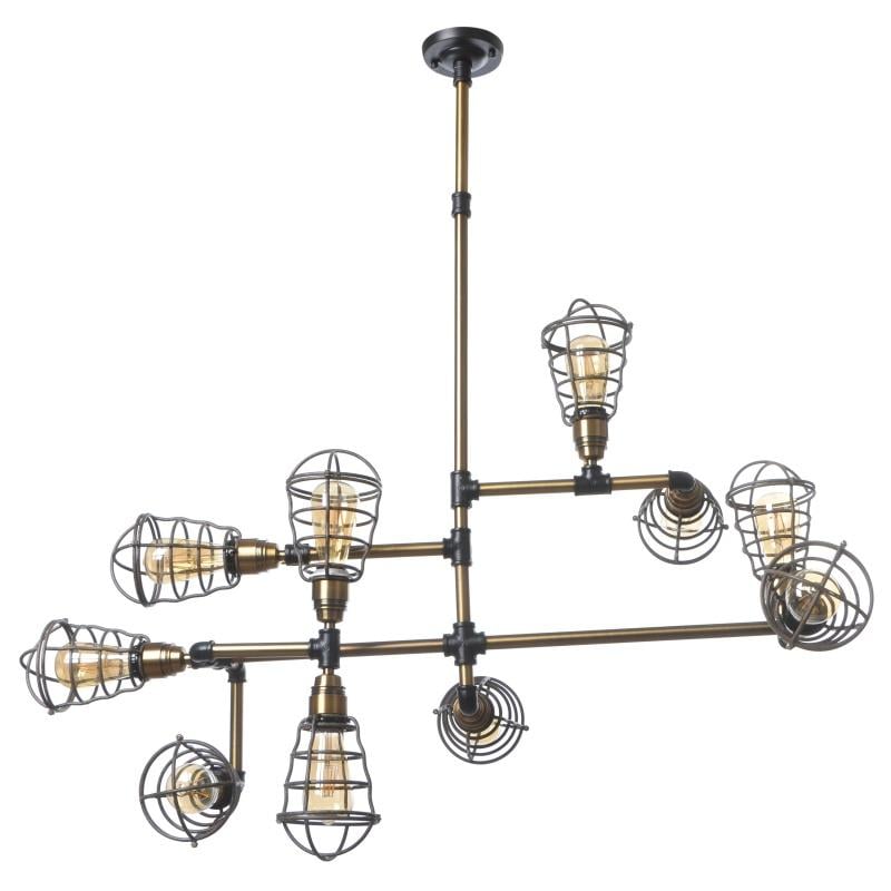 Люстра трубы лофт Brille BL-399S/10 E27 BK/BZ Люстра трубы лофт Brille BL-399S/10 E27 BK/BZ