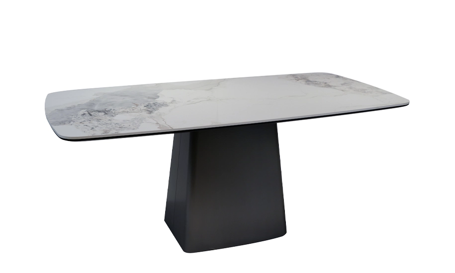 Стол Титан обеденный 1800x900x750 мм Белый глянец/Графит (2147483825)