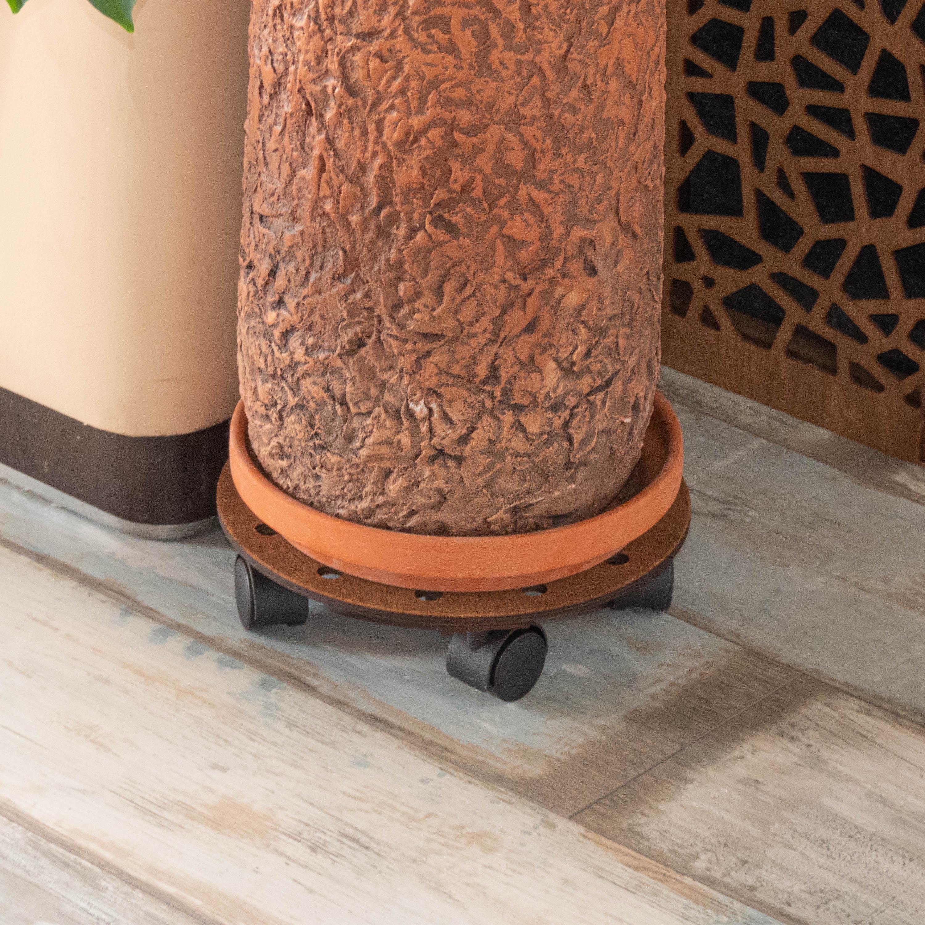 Підставка для квітів підлогова Вент+ на колесах кругла 25 см (120129) - фото 5 Підставка для квітів підлогова Вент+ на колесах кругла 25 см (120129) - фото 5