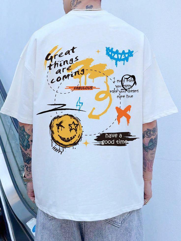 Футболка мужская с принтом Pin-000-442 повседневная M Белый (2634325707) Футболка мужская с принтом Pin-000-442 повседневная M Белый (2634325707)