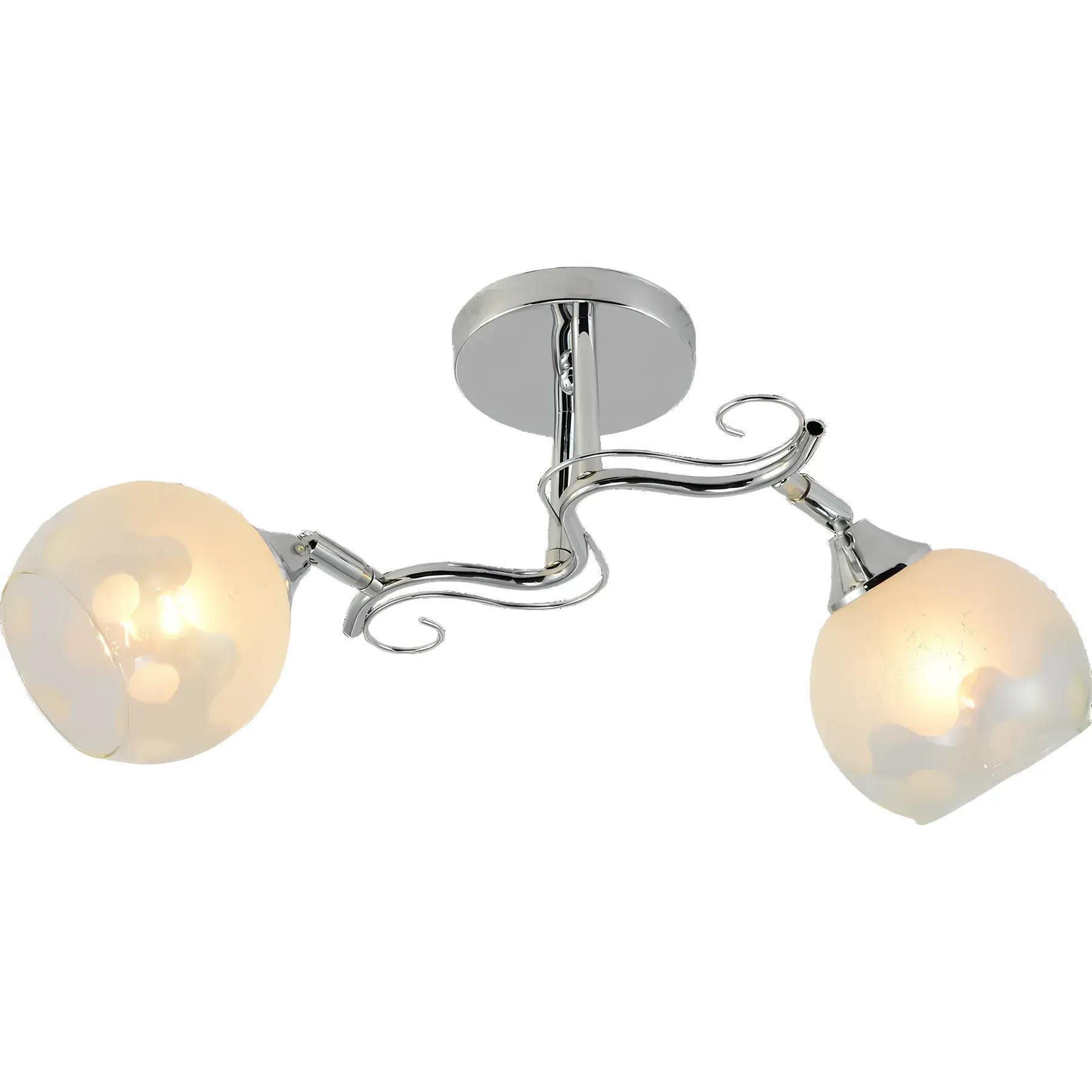 Люстра стельова Valeso V-XA1313/2 на два круглих плафони Е27 IP20 Хром (28685574)