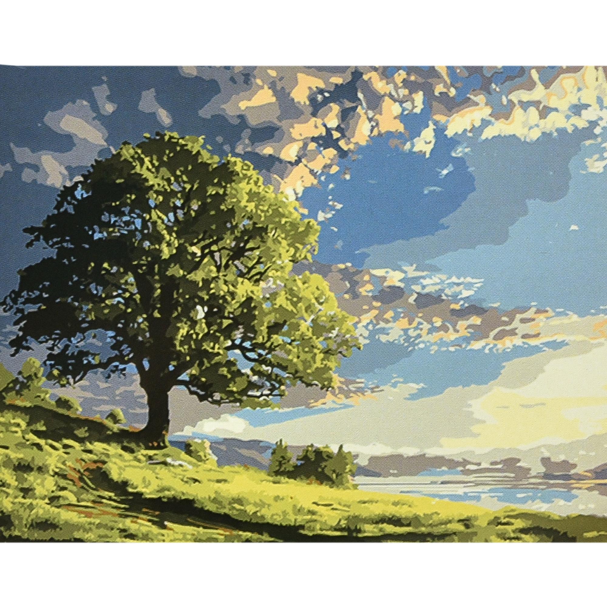 Картина по номерам Strateg Премиум Вечная сила природы с лаком и уровнем 40x50 см (Str-VA-4651)