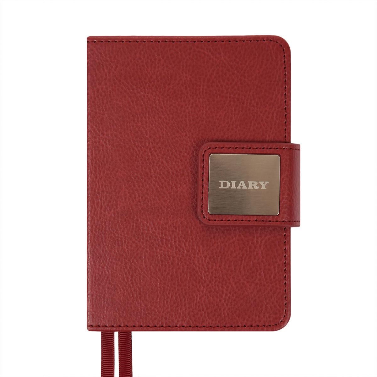 Дневник датированный 2026 Leo Planner Chiara A6 352 стр. Бордовый (252705)