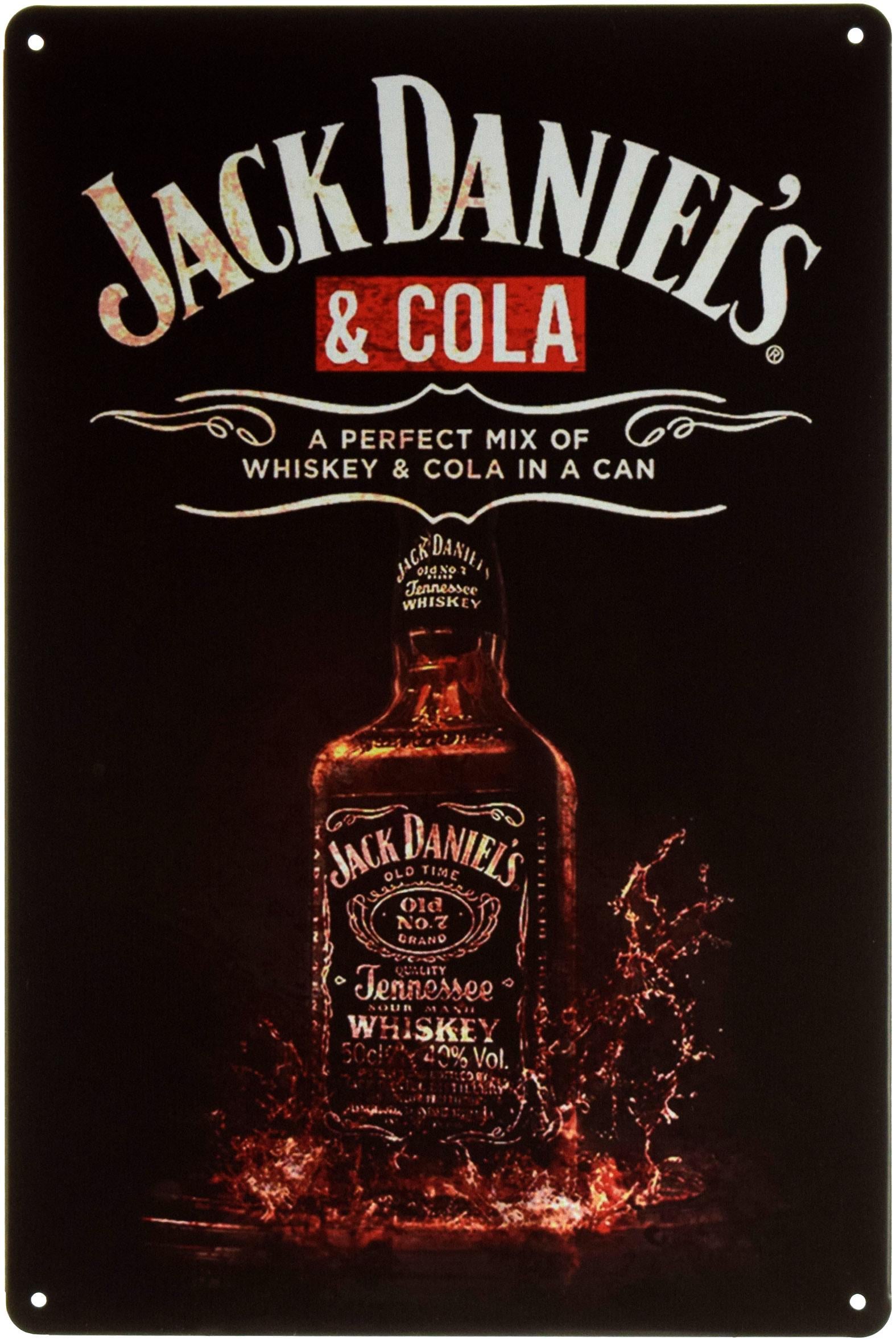 Табличка металева Jack Daniel's Coca-Cola 20x30 см