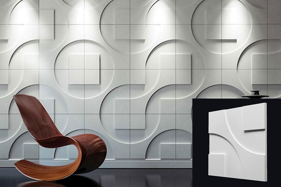 3D-панель декоративна Техно під фарбування 500x500x30 мм Білий (30635422) - фото 3