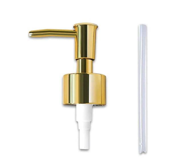 Дозатор для мыла пресс-насадка пластиковый Золотистый (3587)