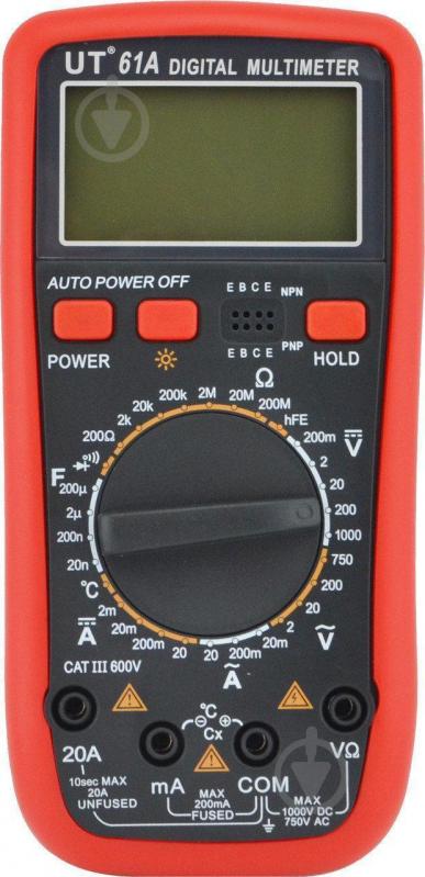 Мультиметр цифровой тестер UT61A Red (009898)