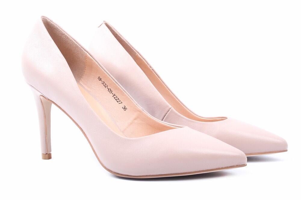 Туфли Djovannia на шпильке женские из кожи р. 36 Бежевый (1-8/9DT)