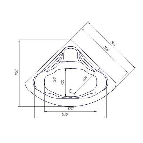 Ванна акрилова Redokss San CESENA 1360х1360 мм - фото 4