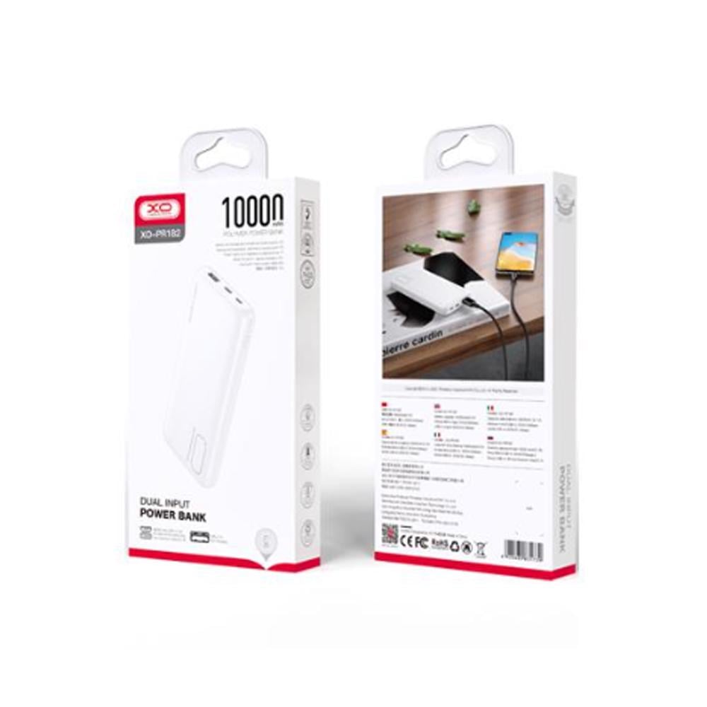 Повербанк XO PR182 Light Display 10000 mAh White - фото 2