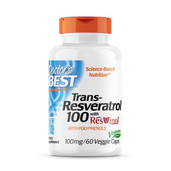 Ресвератрол транс Doctor's Best Trans-Resveratrol 100 100 mg 60 veggie caps