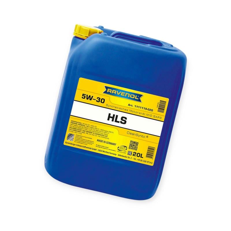 Масло моторное RAVENOL 5W-30 HLS Synthetic Genuine Parts Dexos 2/SN/CF/C3 Mid Saps 20 л (2729183989)