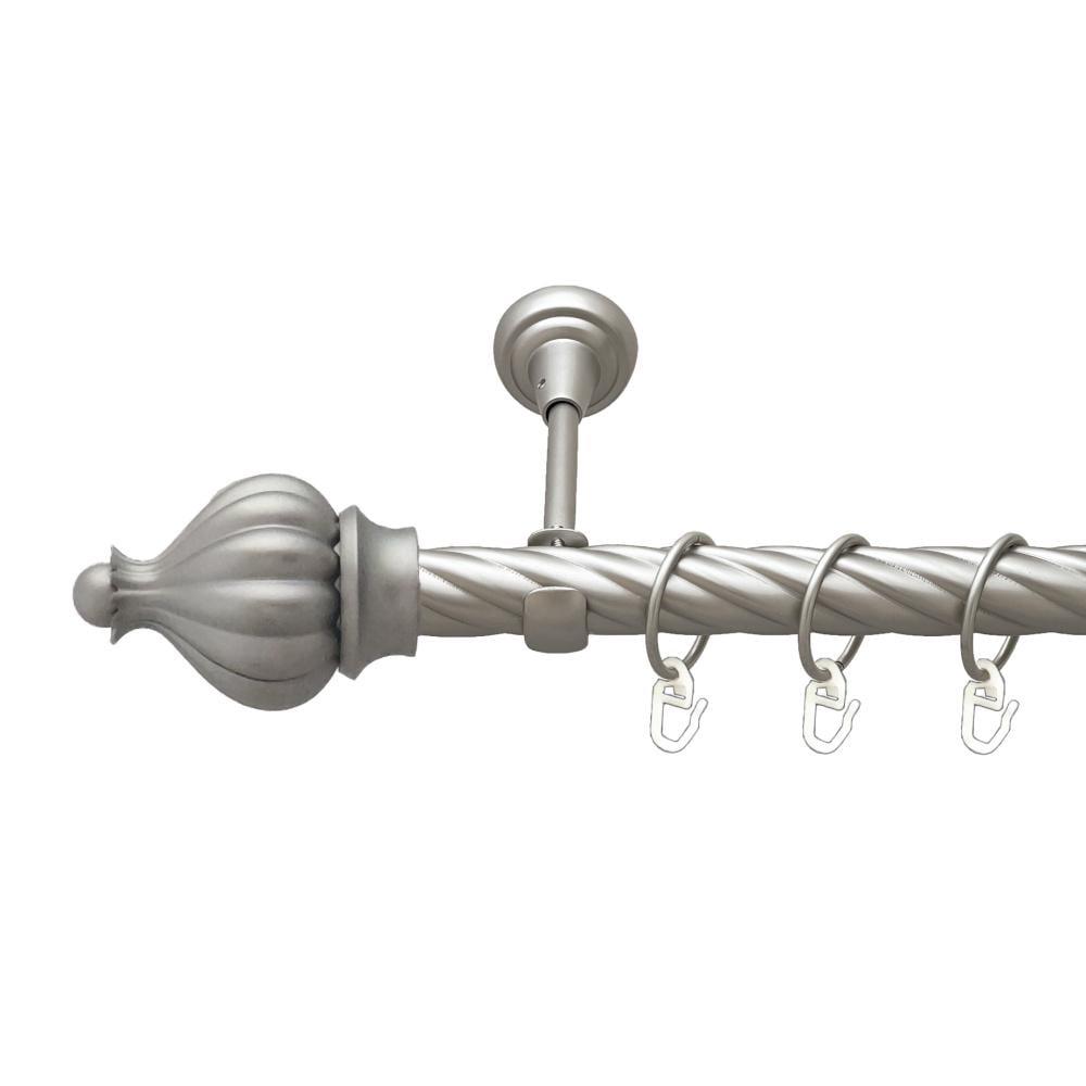 Карниз металлический Orvit Таджа однорядный открытый/скрученная труба/кольцо металлическое Сатин 25 мм 240 см (00-00023478)