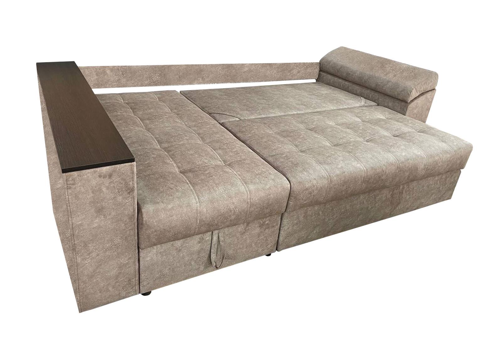 Мягкий уголок Vika Техас ДСП 255x140 см Крокус 08 Exim textile угол 7 ЛВ Венге - фото 2