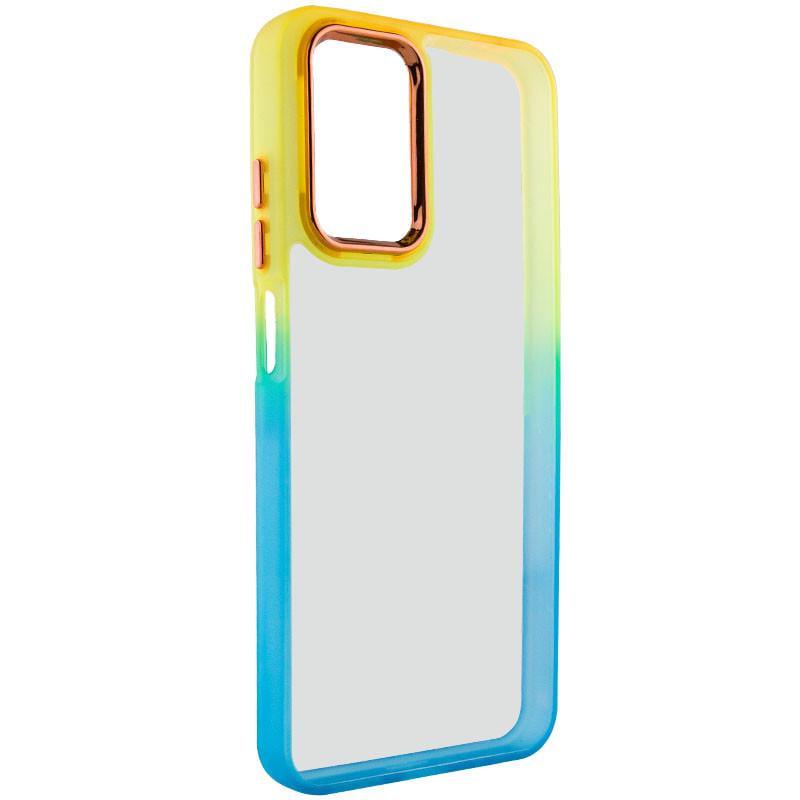Противоударный Чехол TPU+PC Fresh sip series для Xiaomi Redmi Note 12 4G Бирюзовый/Оранжевый