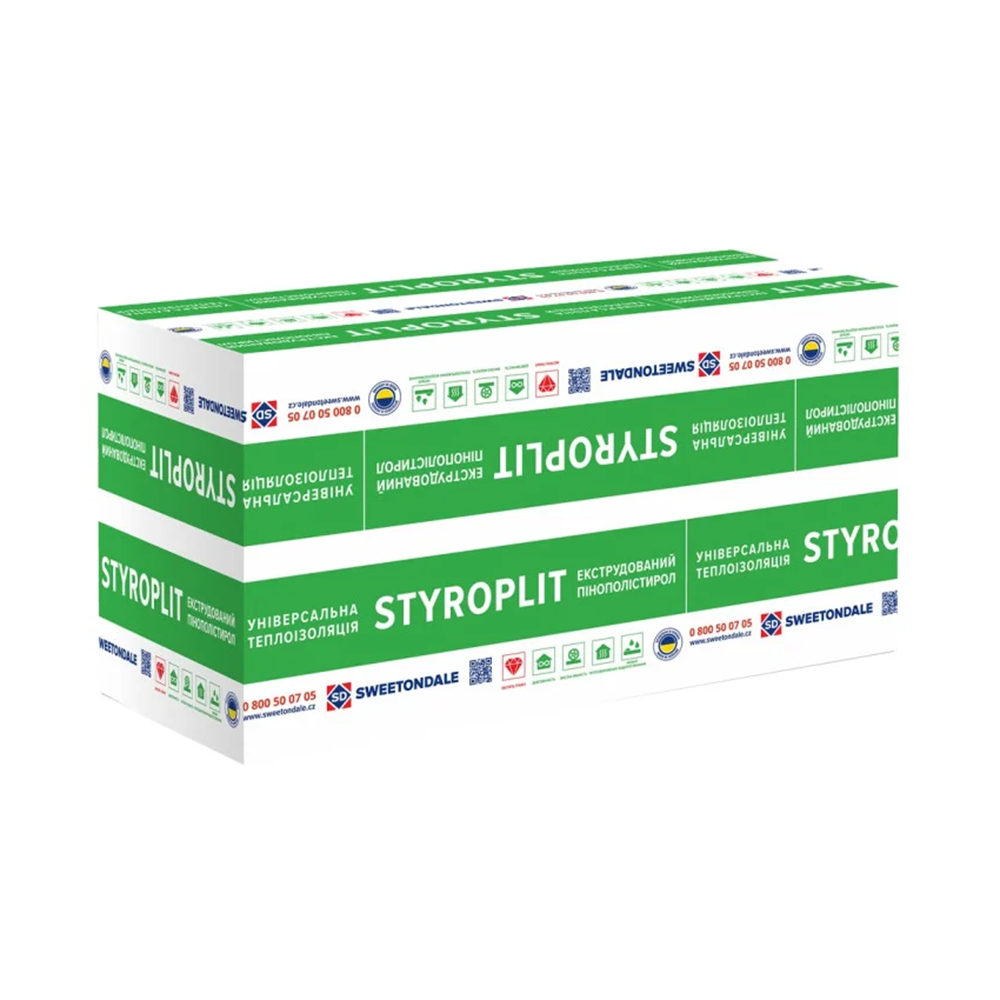 Экструдированный пенополистирол STYROPLIT 1200х600х20 мм (15183330)