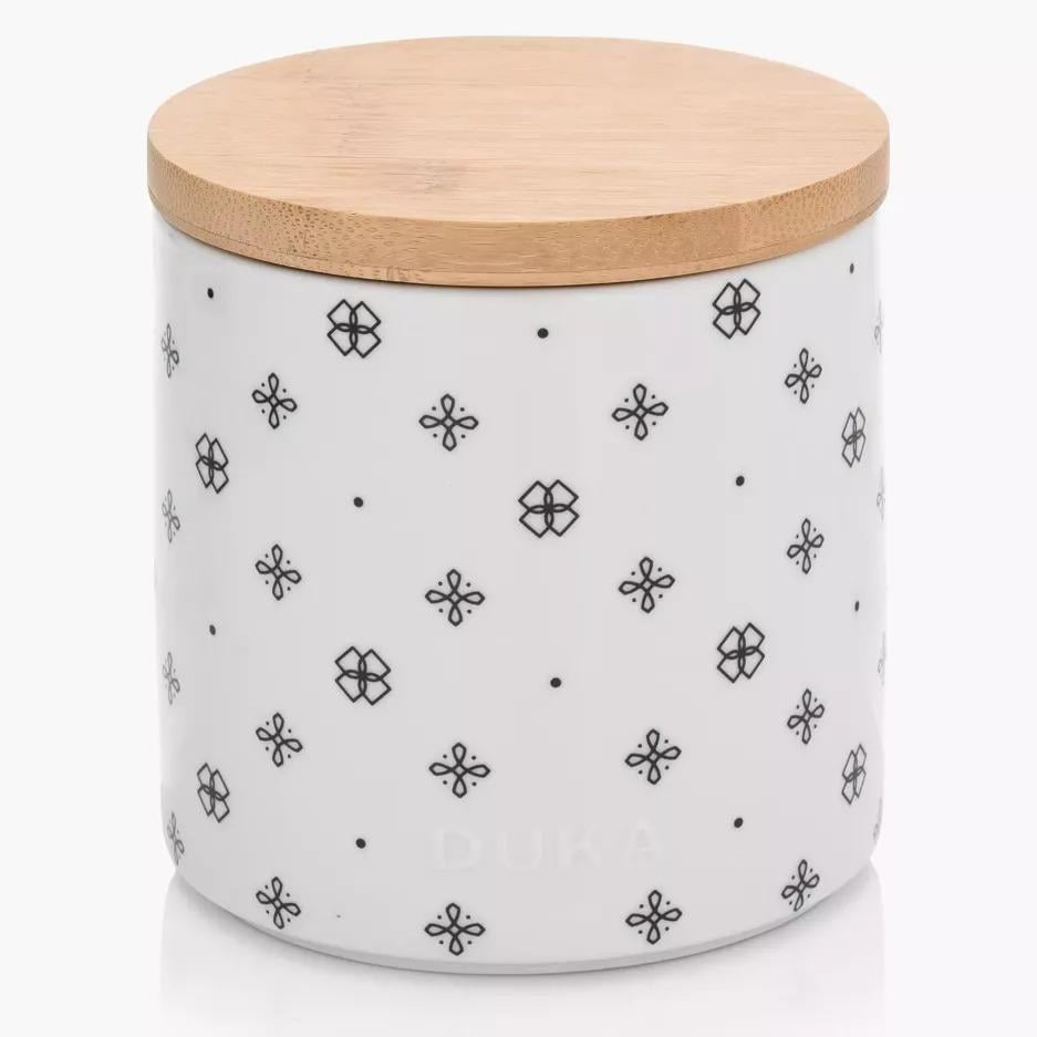 Банка фарфоровая для хранения DUKA CELEBRATE 700 мл Белый (2220341)