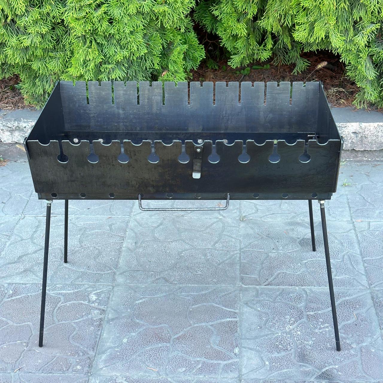 Мангал-валіза Metalzavod Пегас на 10 шампурів 3 мм/53,5х31х48 см (MV10-3)