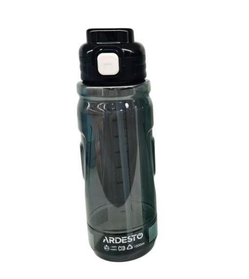 Бутылка спортивная Ardesto с трубочкой 1 л Черный (622603)