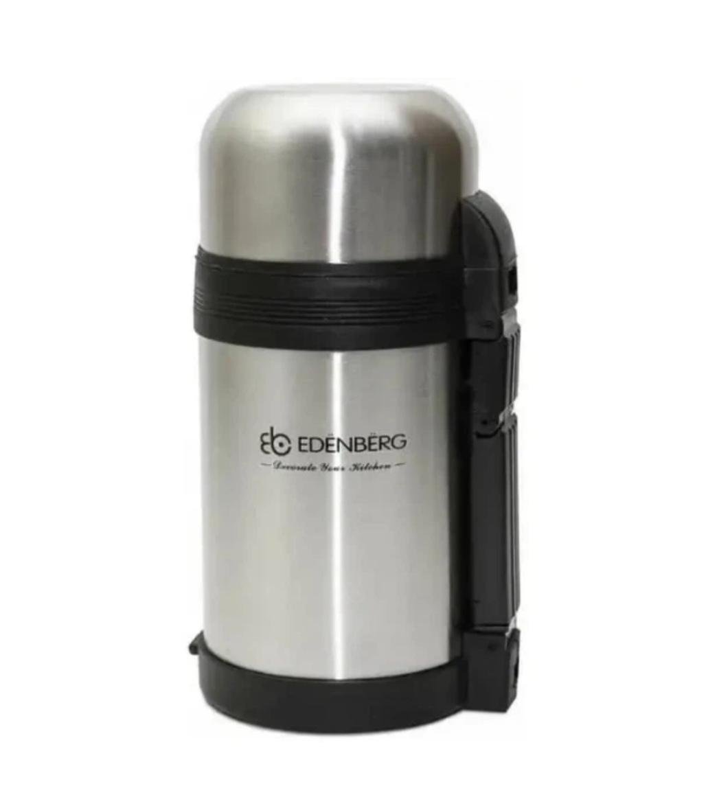 Термос пищевой вакуумный Edenberg EB-3507 из нержавеющей стали с ручкой 1 л (Eb-3507)