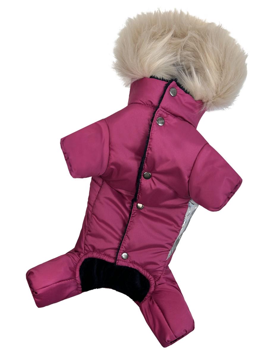 Комбінезон зимовий для собак дівчат Dogs Bomba р. 2 Малиновий - фото 3