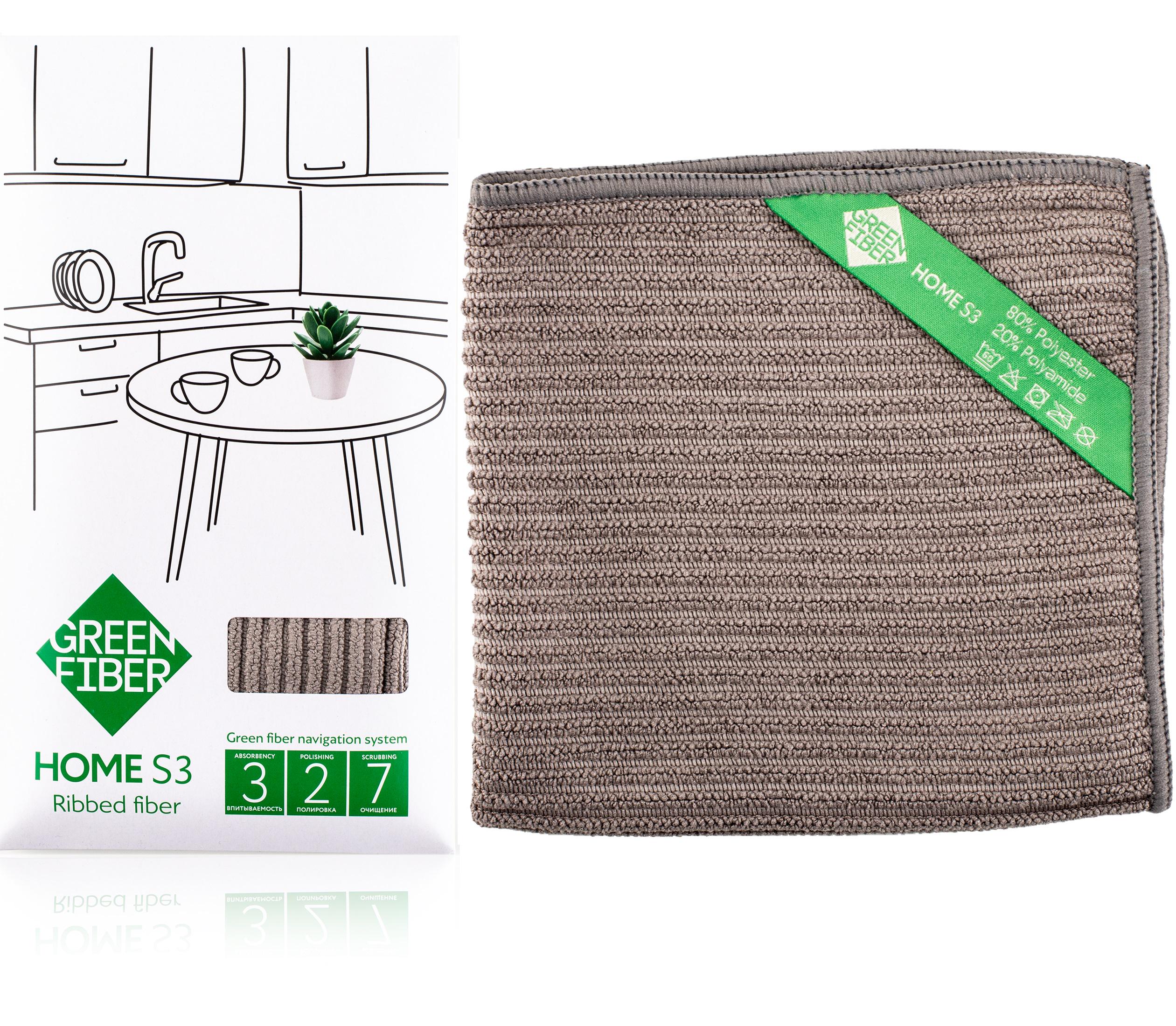Салфетка GreenWay Green Fiber Home S3 Файбер ребристый Grey (08026) - фото 2 Салфетка GreenWay Green Fiber Home S3 Файбер ребристый Grey (08026) - фото 2