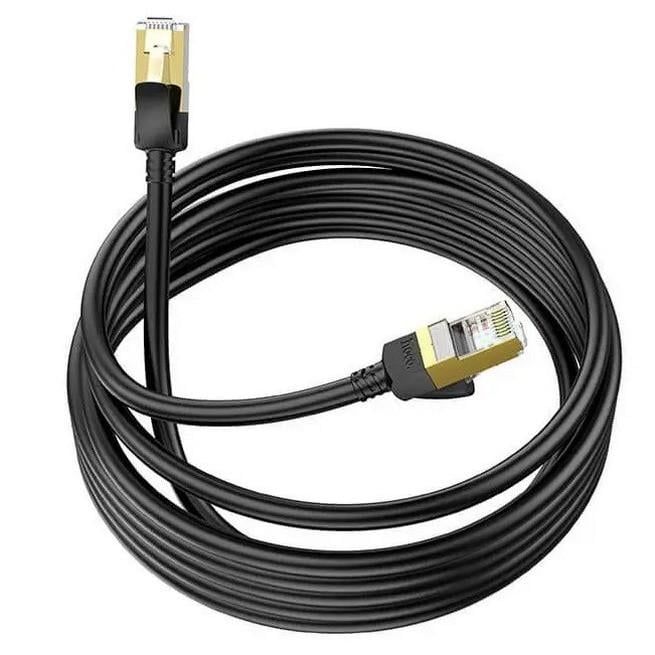 Кабель RJ45 HOCO LAN Level pure copper gigabit ethernet cable US02 5 м Чорний (019206)