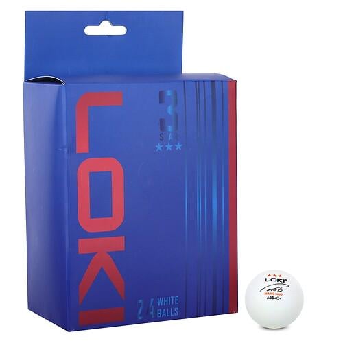 Набор мячей для настольного тенниса LOKI 40 мм 24 шт. Белый (31773517)