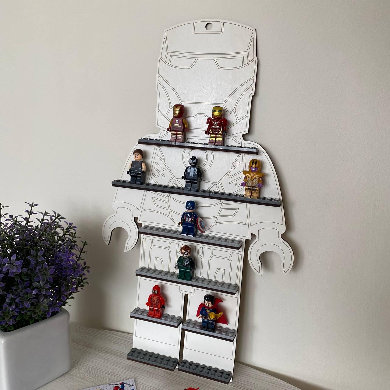 Полочка для фигурок Wooden House Iron Man 25х43 см (01119I)