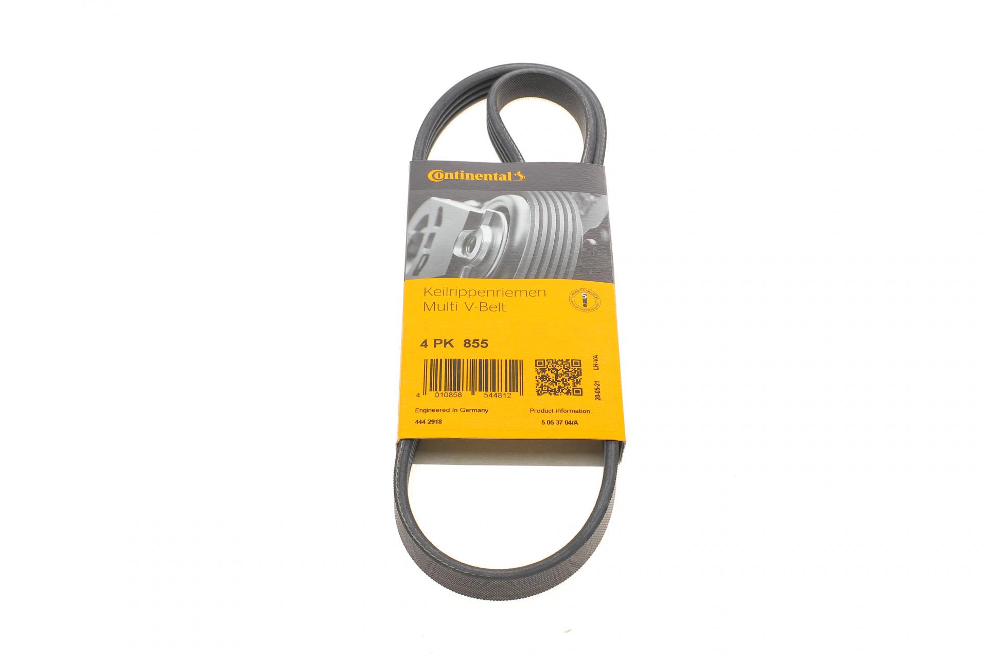 Ремень генератора Continental Skoda SuperB 01-08/VW Passat B5/Hyundai Accent 95-05/Tucson/Kia Sportage/Ceed 04- (4PK855)