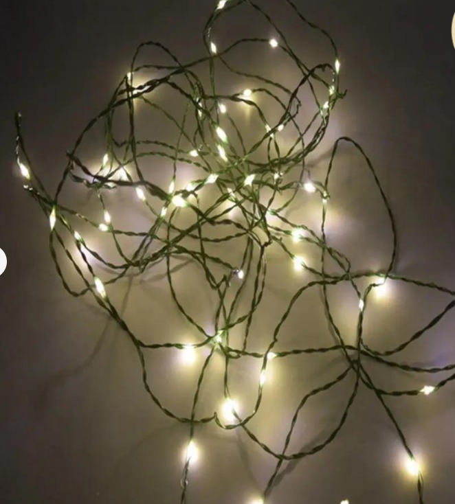 Гірлянда-нитка Роса 220V 500 LED 8 режимів зелений провід на котушці 50 м Теплий білий (50 USB rosa) - фото 5