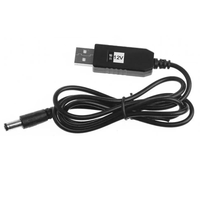 Кабель питания для роутера/модема USB-DC с преобразователем до 12V in box 2,1x5,5 мм 1 м Black (00000072276_1) - фото 3