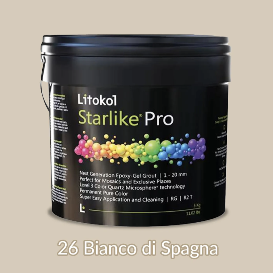 Фуга эпоксидная гелевая затирочная Litokol Starlike Pro 5 кг 26 Bianco di Spagna (STPROBSP0005)
