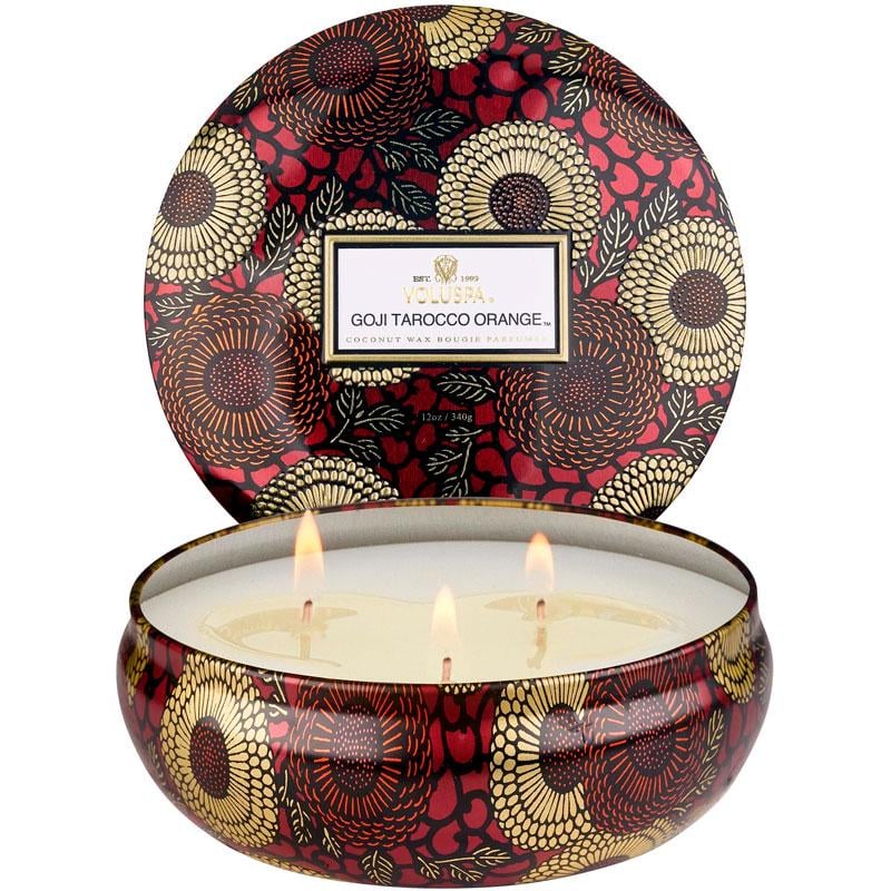 Свеча ароматическая Voluspa Japonica Goji Tarocco Orange 340 г металлическая шкатулка (111004508)