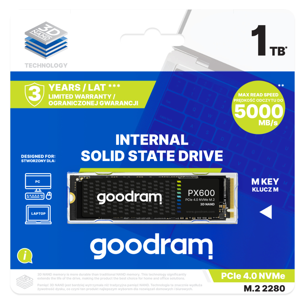 Твердотельный накопитель Goodram SSDPR-PX600-1K0-80 1 Тб 3D NAND TLC (12586778) - фото 3