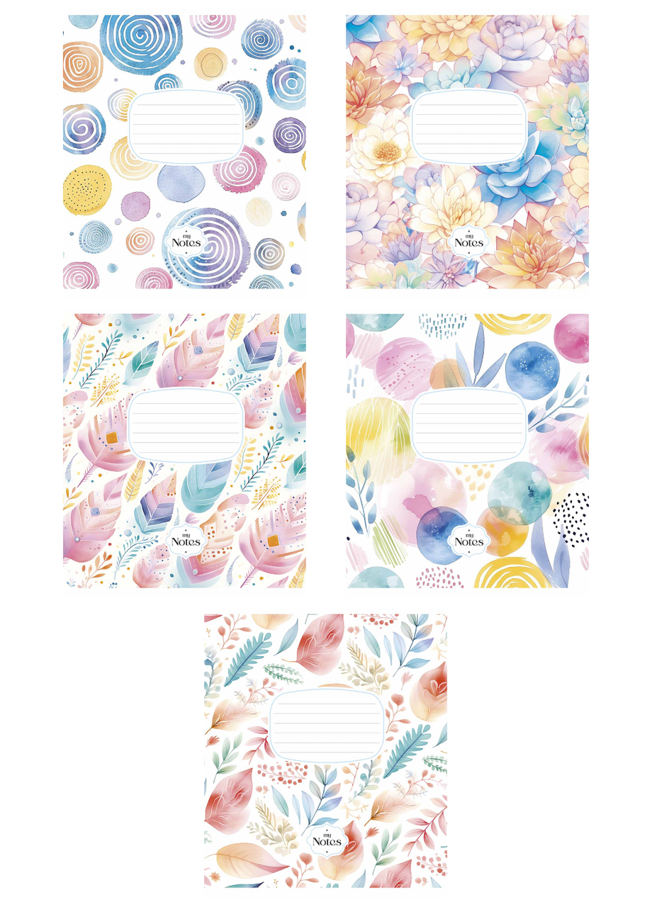 Тетради Школярик My notes Genius 3498 УФ-лак в линию 5 шт. по 12 л. (4823088226294)