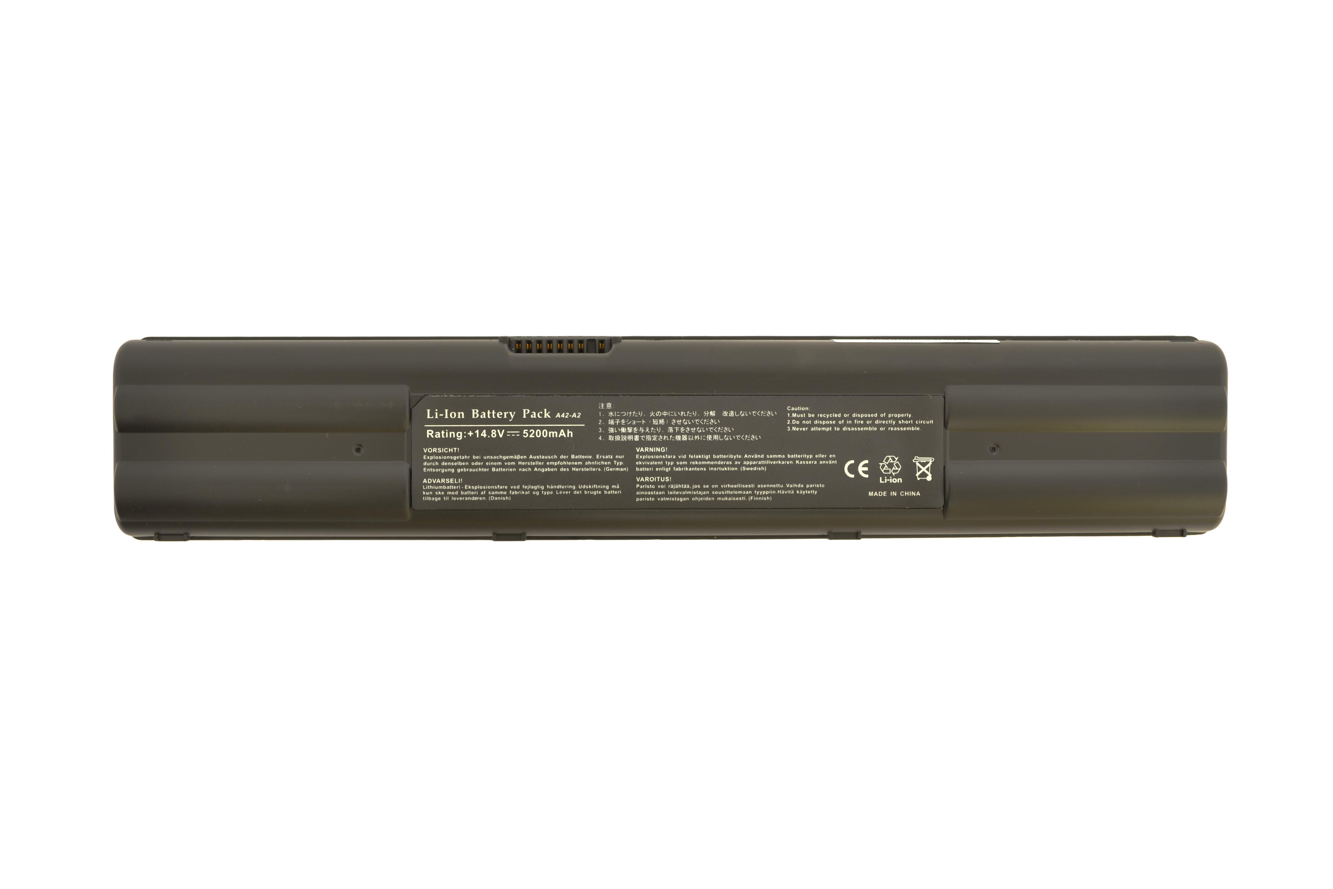 Аккумулятор для ноутбука Asus A42-A2 14.8V 5200 mAh (005268)