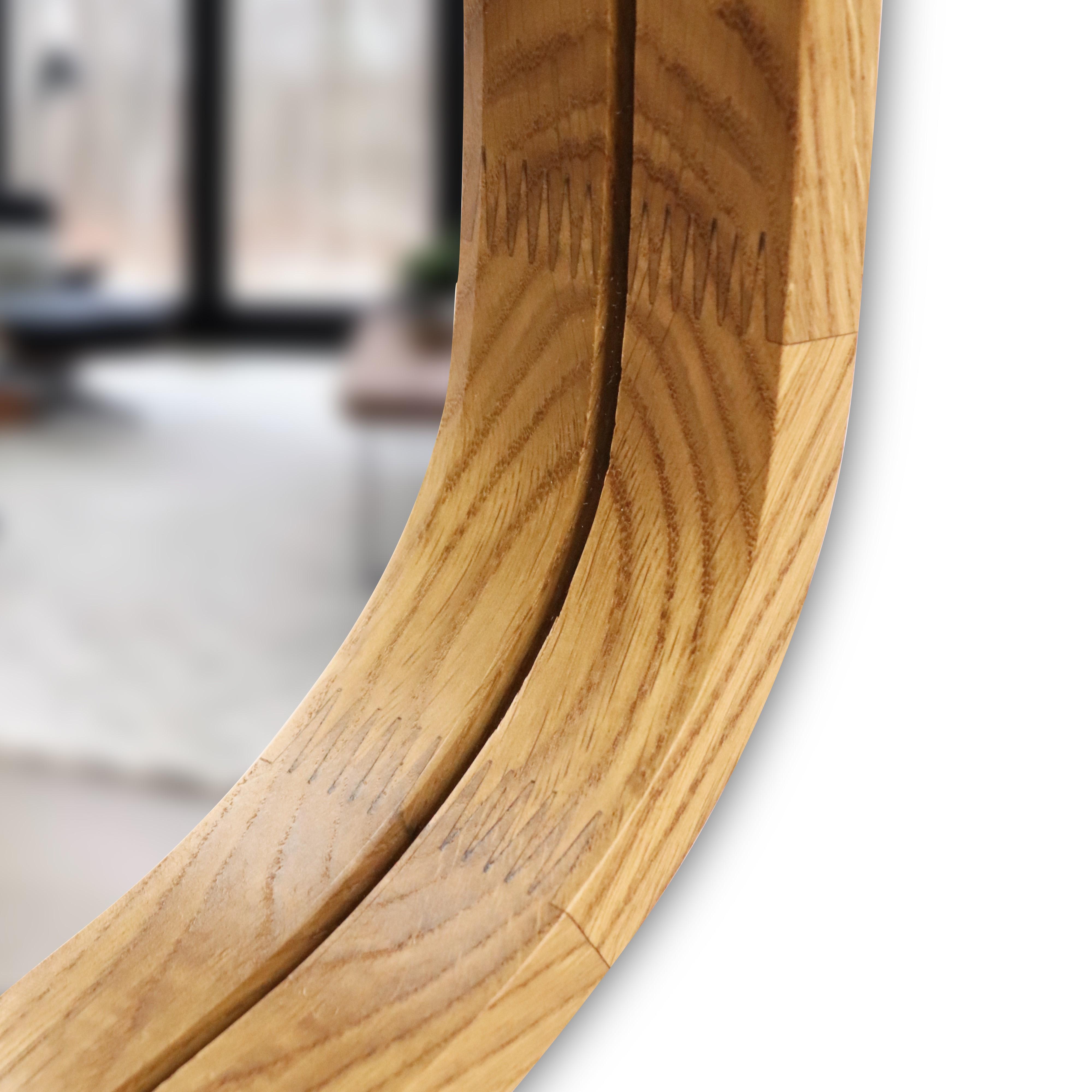 ᐉ Дзеркало еліпсний прямокутник Luxury Wood New Art Oak дерев'яне