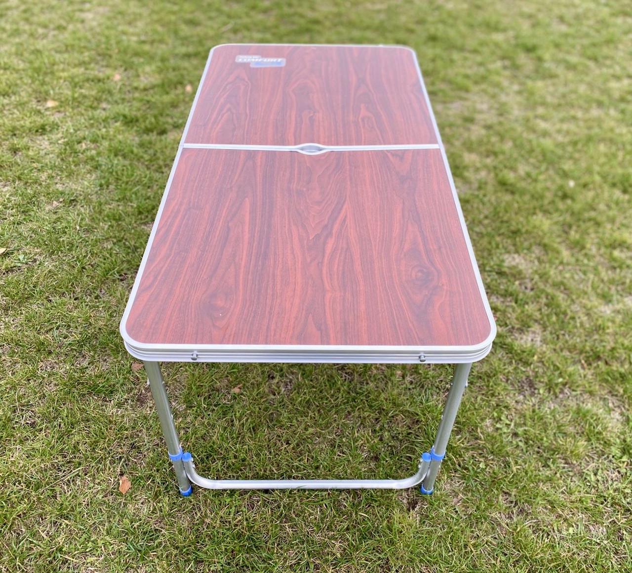 Стіл розкладний посилений Fishing ROI Comfort Tour для пікніка риболовлі з 4 стільцями Коричневий (HY-022-1) - фото 5 Стіл розкладний посилений Fishing ROI Comfort Tour для пікніка риболовлі з 4 стільцями Коричневий (HY-022-1) - фото 5